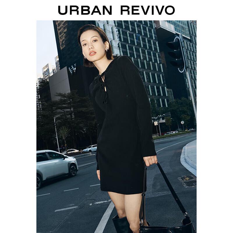 

UR Women s Slim Fit Hollow Pleated Hooded Mini Dress S