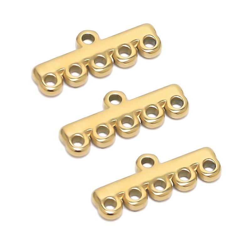 20pcs Stainless Steel Gold Multi Strand Layer Necklace Bracelet Clasps Bails Chains Connectors DIY Jewelry Findings Supplies