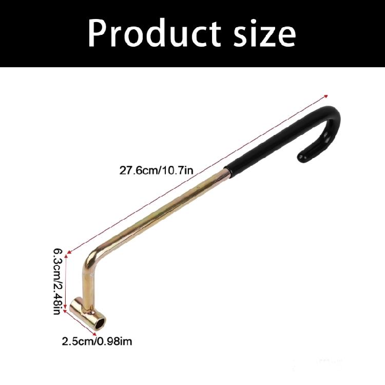 07AAZ-S0KA100 Trunk Spring Hand Service Tool with Carbon Steel Body, Angled Working Head and Hook Handle for Manual Repair and Install Tasks Daily