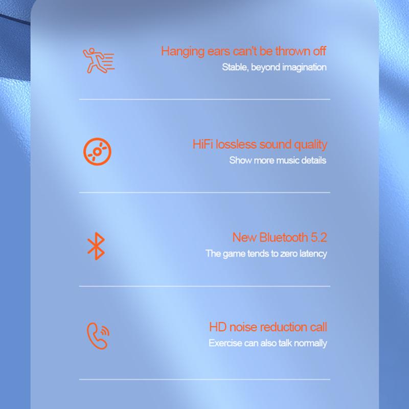 T10 Wireless Bluetooth 5.2 Słuchawki Wiszące Słuchawki Sportowe Wodoodporne Słuchawki douszne