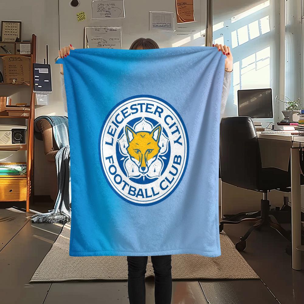 Leicester City Football Club Flannel Blanket, High quality Comfortable for All Seasons, Home Decor, Warmth and Comfort