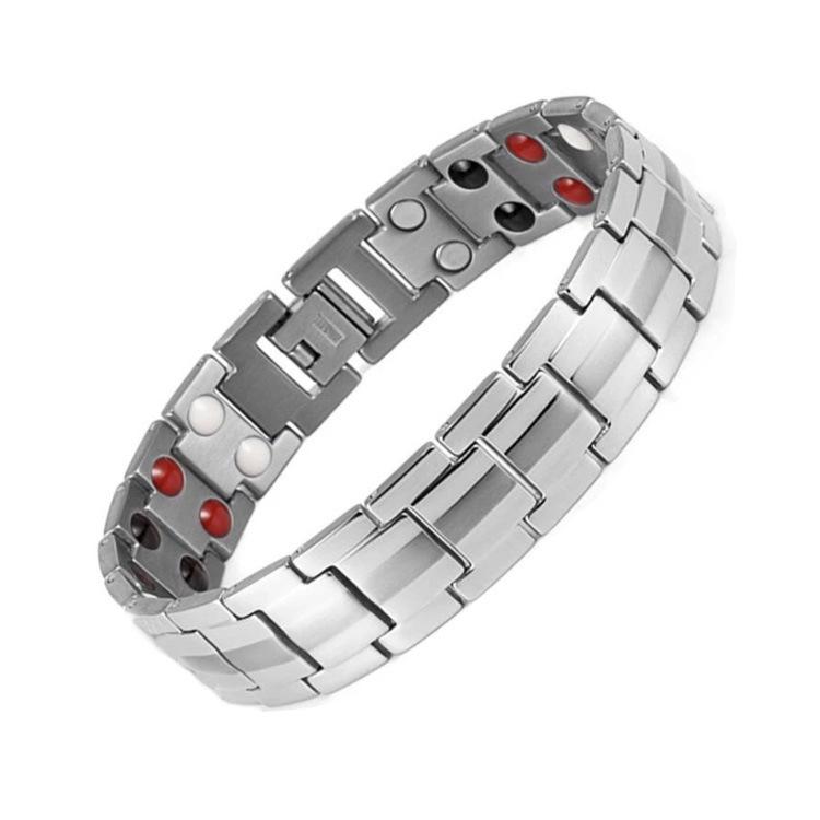 

European and American Double Row Stainless Steel Magnetic Turtle Bracelet for Christmas