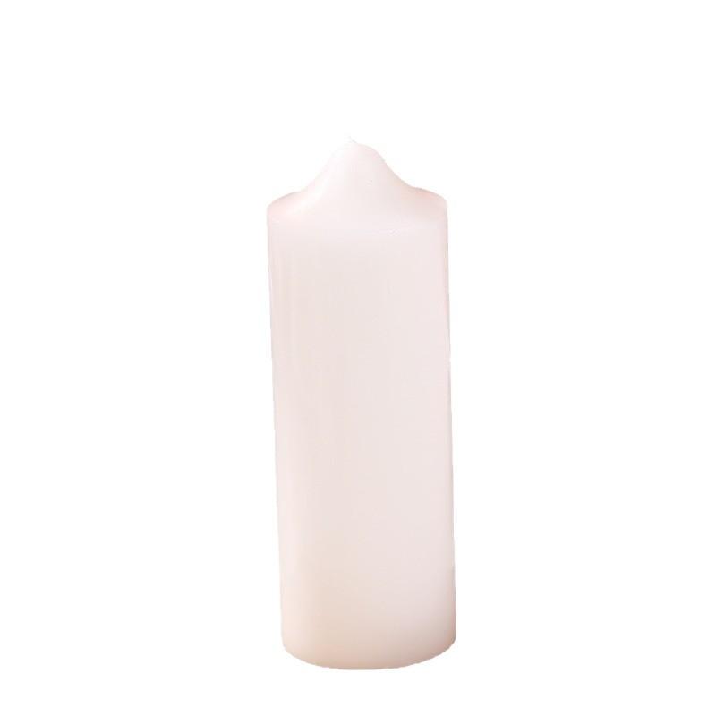 Household Emergency Lighting Bold Red and White Candle Pointed Odorless Long Pole Cylindrical Large Candle