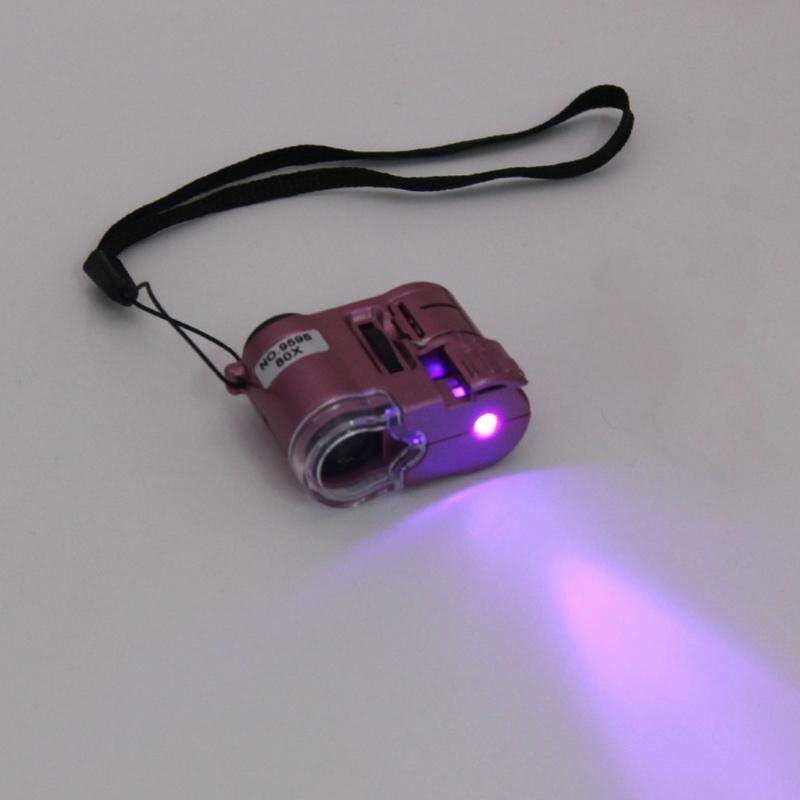 Professionell smyckes- och antikmagnifier med 80X 100X zoom och LED-ljus, ergonomiskt ABS-hölje för noggrannhetskontroll