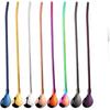 8 PCS Spoon Straws Drinking Spoon for Frozen Drink, Milkshake, Smoothies, Ice Cream Sundaes with 2 Cleaner