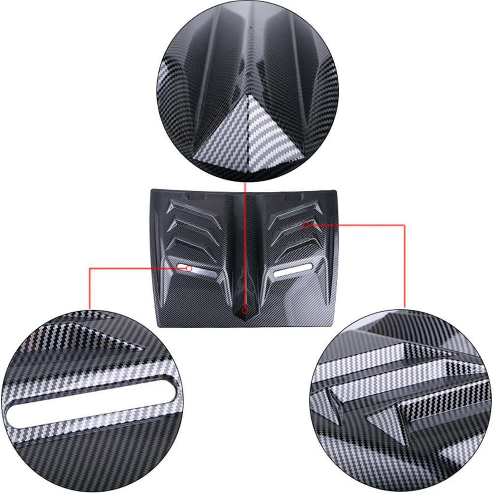 Universal Car Exterior Hood Vent Scoop Cover  Air Intake Trim Carbon Fiber Look