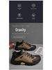 Men's Genuine Leather Non-Slip Hiking and Work Shoes - Closed Toe, Low-Top, Outdoor Casual Sneakers