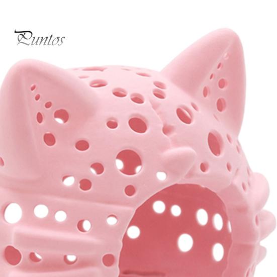 Aquarium Landscaping Decor Shrimp Cave, Cat Head Fish Hideout with Suction Nano Tank Cup, Decorative Cave for Betta Tanks Non-toxic