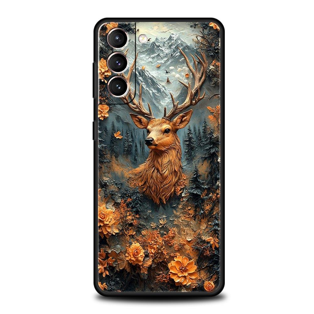 Deer Lichee Pattern Phone Case for Samsung Galaxy S26 S25 S24 S23 S22 S20 S21 FE Ultra S25 Edge Plus 5G Soft TPU Cover Funda Bag