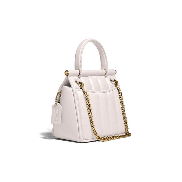 New COACH Willis Sheepskin Shoulder Bag Crossbody Bag Handbag Small Size Women's Pink White C3844-B4HA