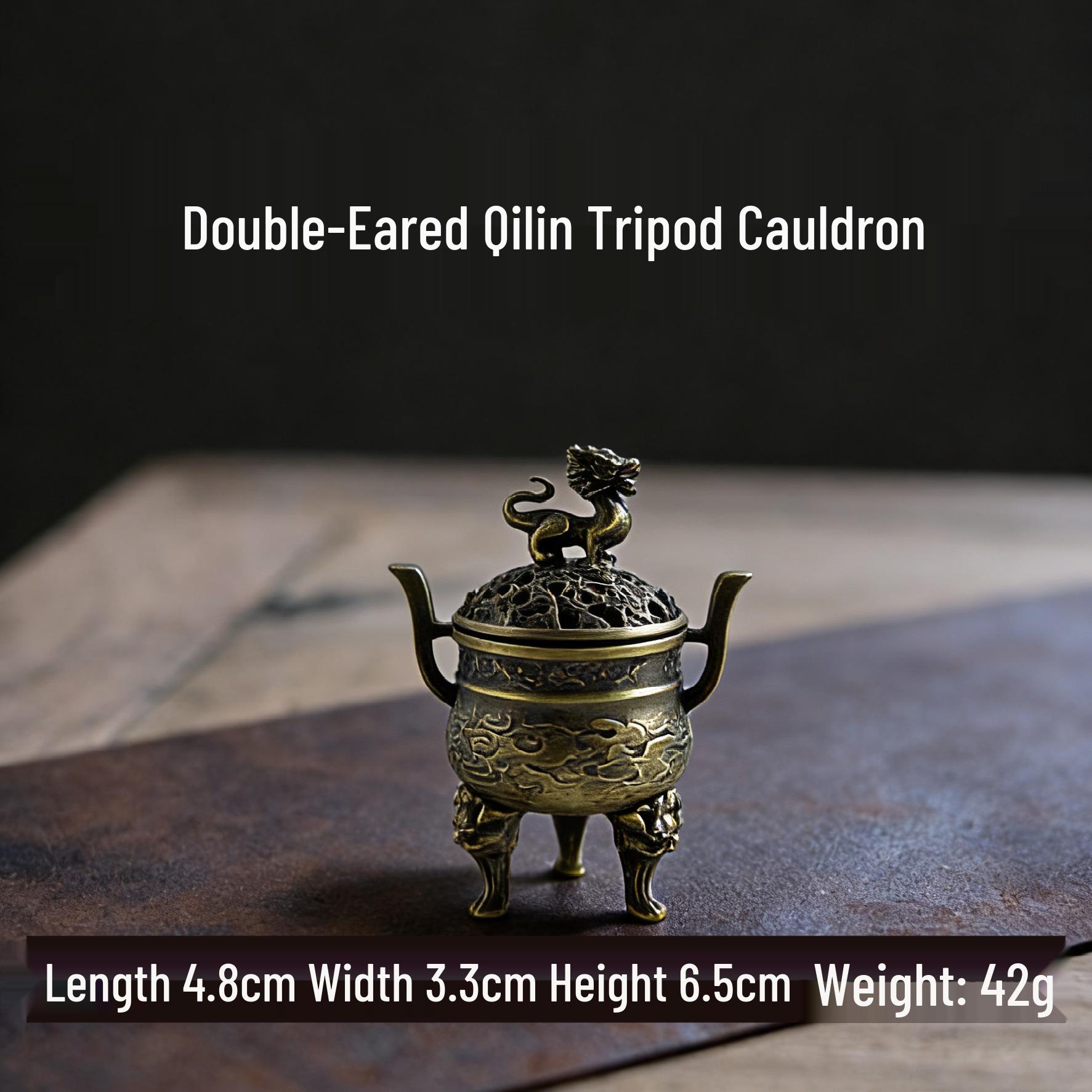 Auspicious Zen Double Dragon Incense Burner Ornament for Indoors