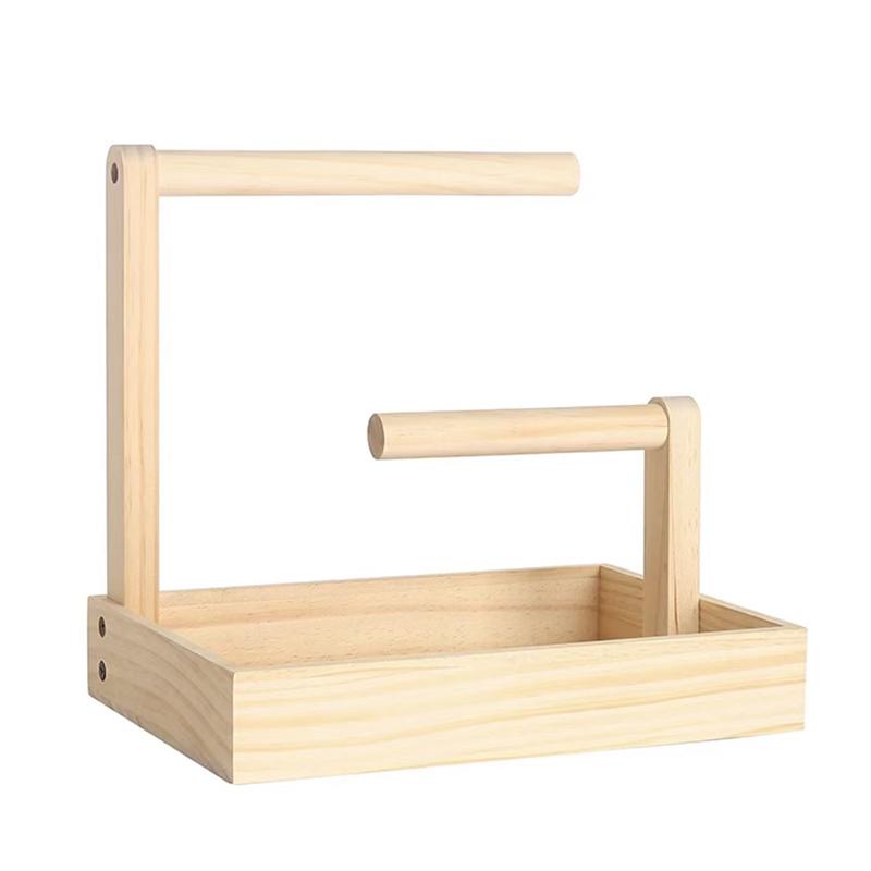 Solid Wood Jewelry Rack: Bracelet, Necklace, and Key Display Stand