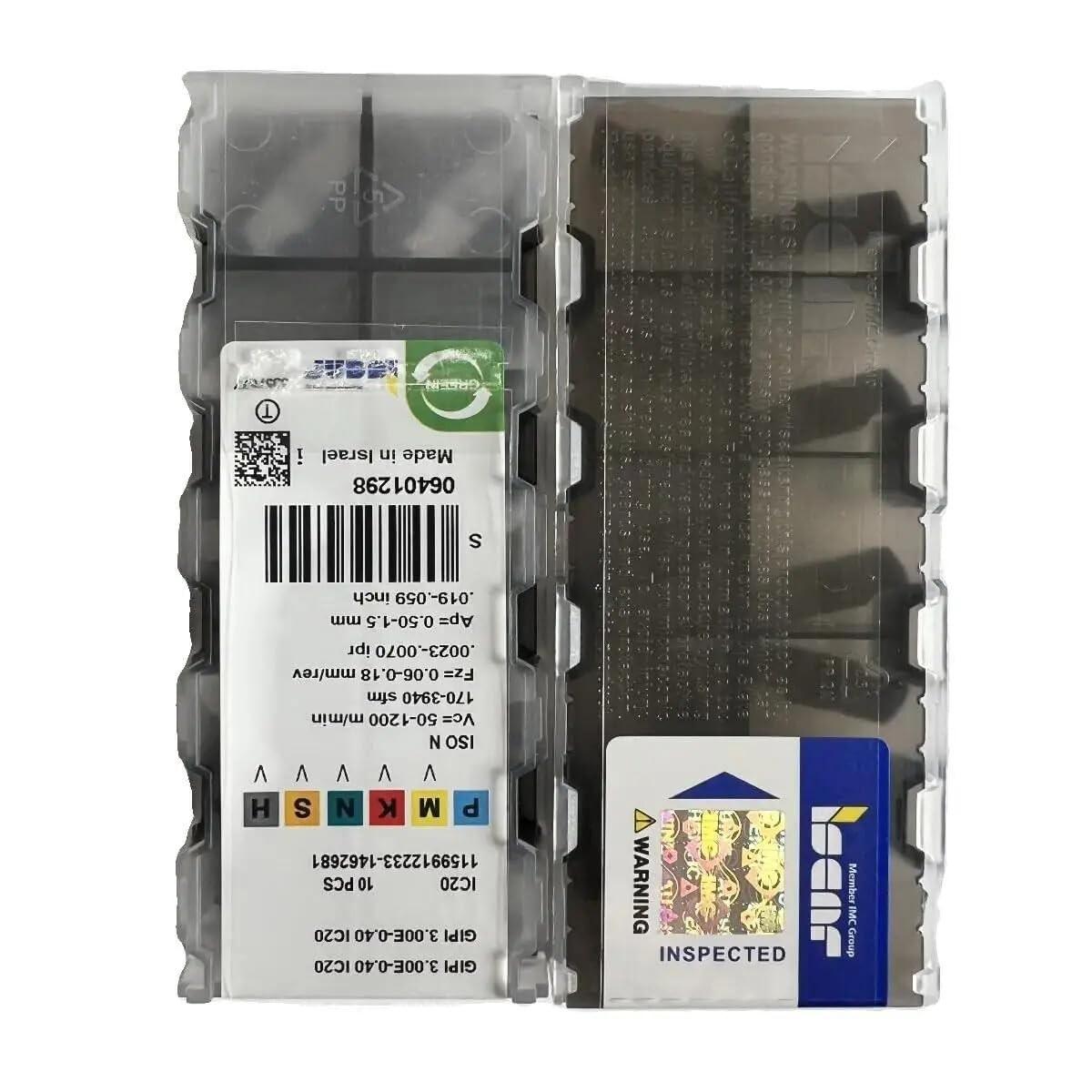 

ISCAR / GIPI3.00E-0.40 IC20 /Industrial indexable Carbide Inserts 10 PCS