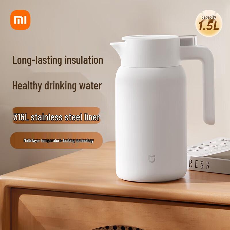 Xiaomi 1.5L 316L Stainless Steel Vacuum Insulated Press Thermos