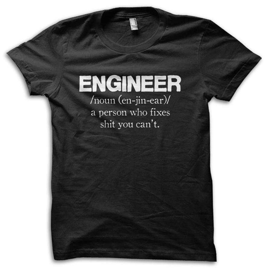 Engineer Mens Funny Gift for Dad Joke T-Shirt M5666 S
