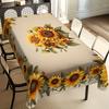 Frühling Sommer Sonnenblume Rechteckig Wasserdichte Tischdecke für Tischdekoration Wiederverwendbare Küchen-Esstischdecke Hochzeitsfeier Dekoration
