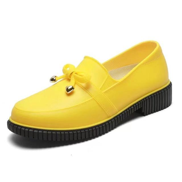 Short Ankle Rain Boots Women's Spring Autumn Rain Shoes Woman Rubber Ladies Anti-skid Slip On Waterproof Boots