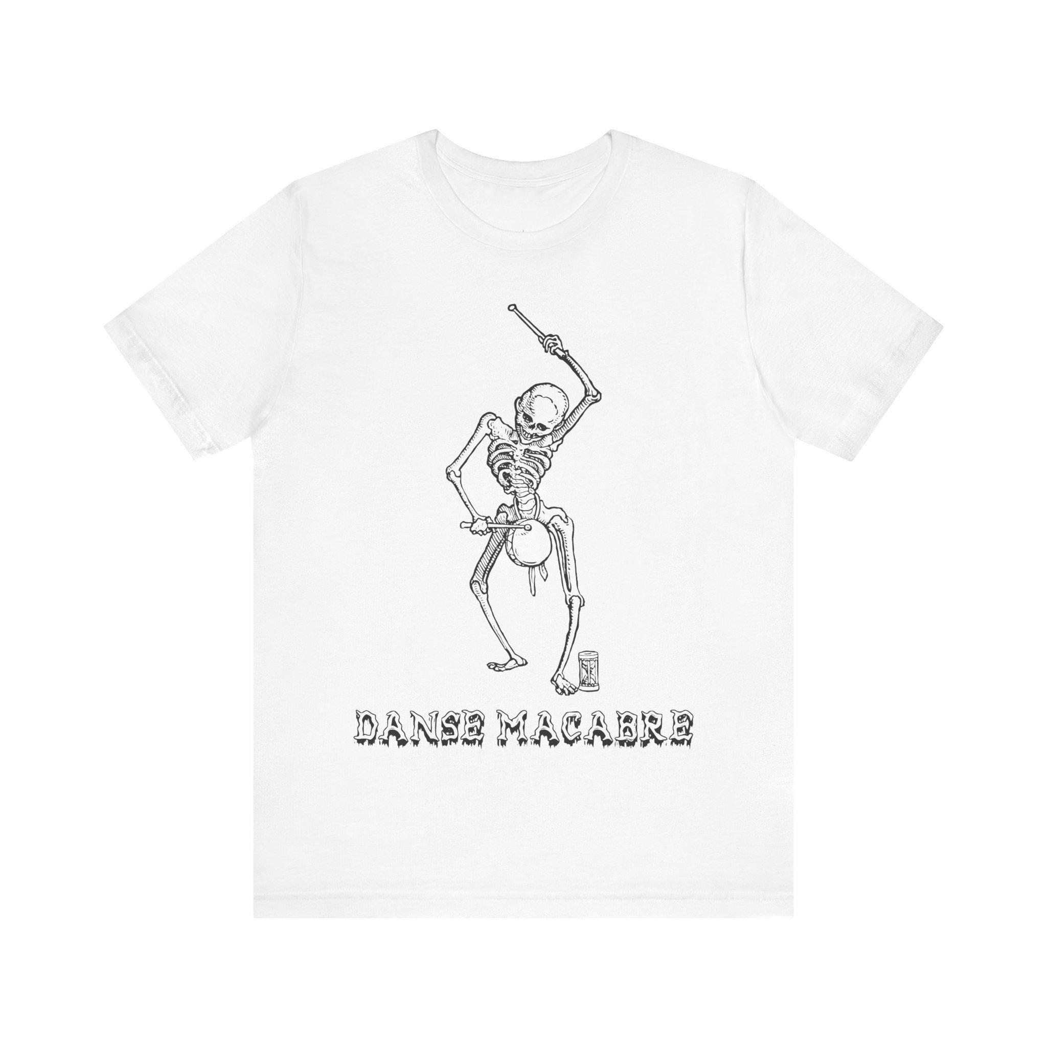Danse Macabre II Винтажная Готическая Арт Футболка Танец Смерти Футболка Жуткая Готическая Футболка Memento Mori Жуткая Средневековая Унисекс Футболка S