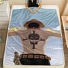 Manta de Franela con Estampado de Personaje de One Piece, Alta calidad Cómoda para Todas las Estaciones, Decoración del Hogar, Calidez y Comodidad, Perfecta para Regalos de Navidad