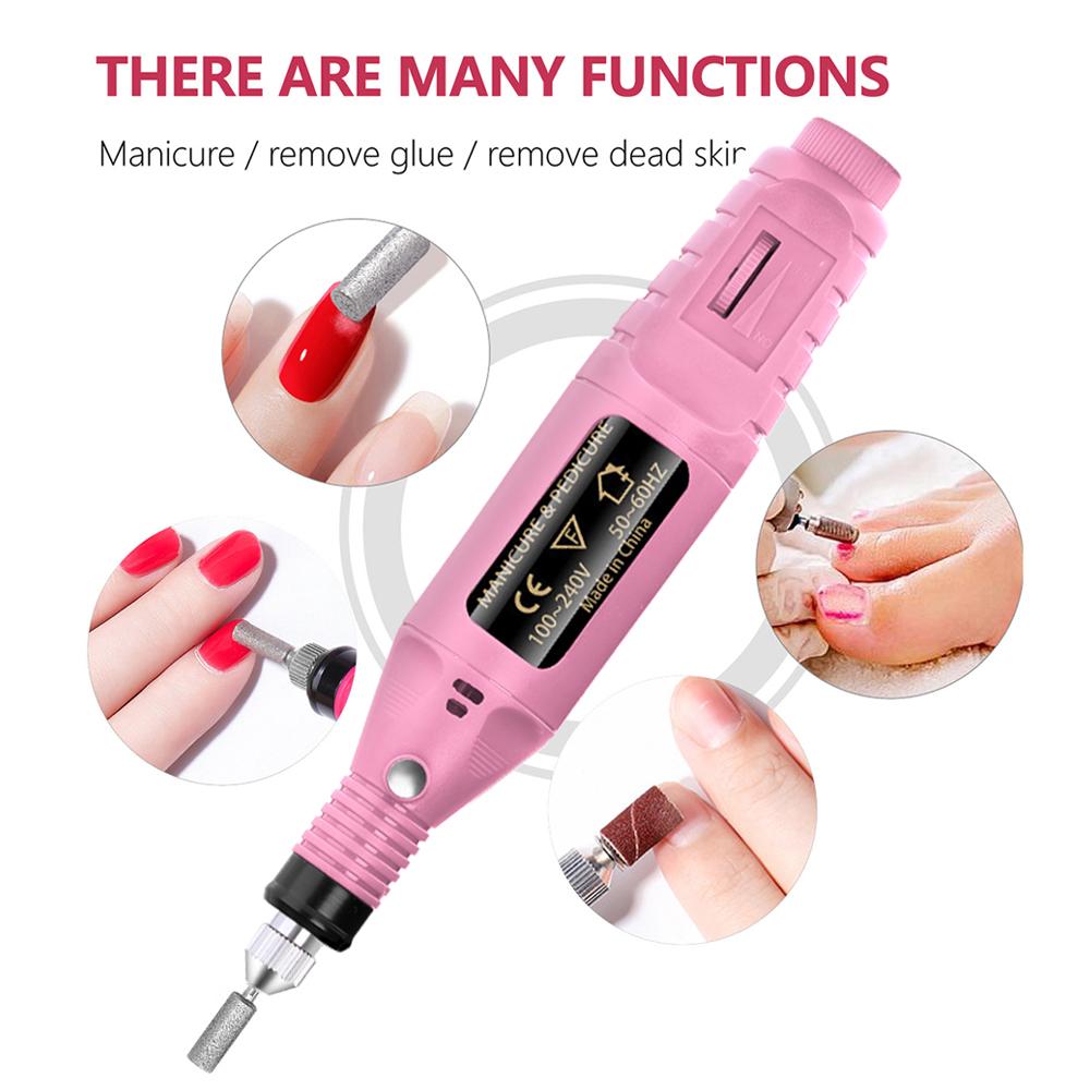 LINMANDA Electric USB Nail Drill Portable Polish File Kit with 36W UV LED Nail Lamp Gel Manicure Dryer Lamp Nail Starter Set