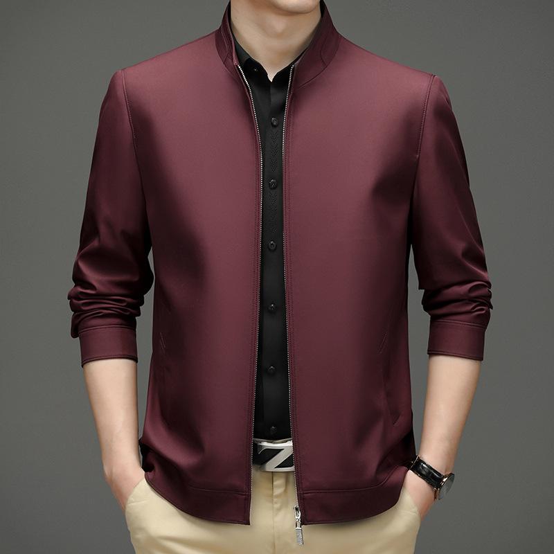 

Мужская куртка, новая весенне-осенняя деловая тонкая верхняя куртка с бейсбольным воротником среднего возраста, повседневная куртка, мужская одежда 3XL