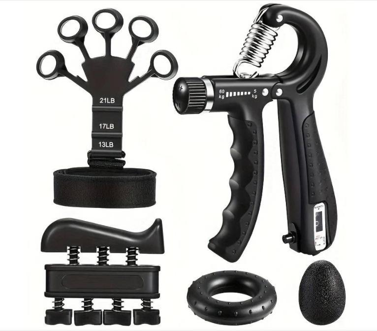 5-60kg Adjustable Grip Strength Fitness Equipment Men Women Train Wrist and Finger Strength TPE Rubberized Hand Grips