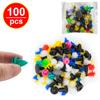 100pcs Car Clips Fastener Screws Bumper Interior Decoration Auto Plastic Random Mixing Universal Plastic