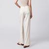 RAIN.CUN Women's Oat Loose Cotton Linen Straight-Leg Pants