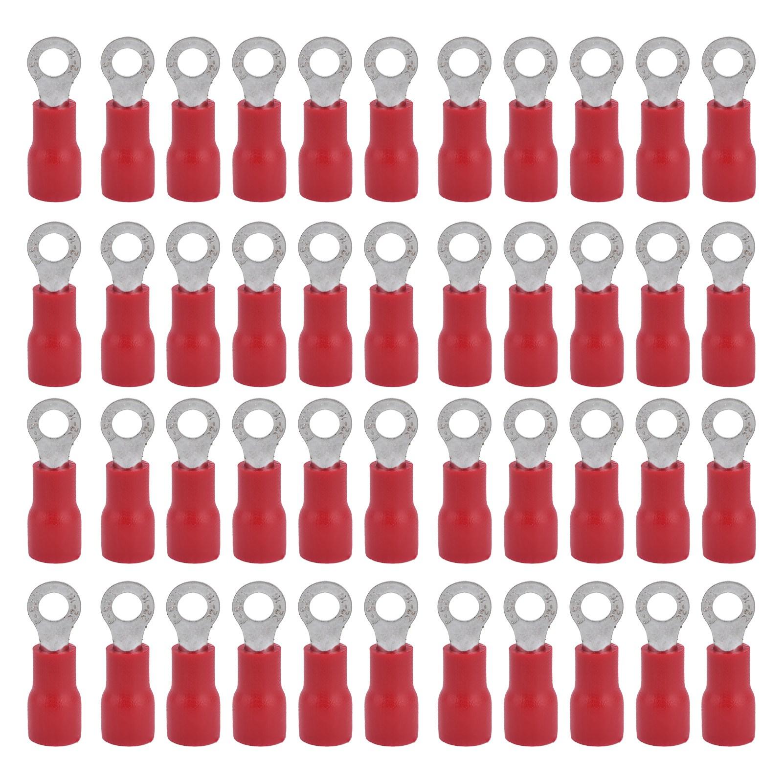 

1000Pcs Insulated Ring Terminals Good Insulation Conductivity High Voltage Resistance Electrical