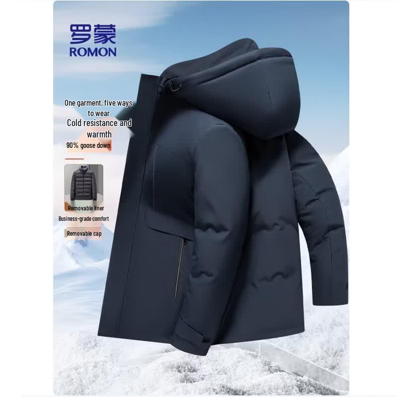 Luo Meng Men's Business Goose Down Winter Jacket