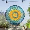 25.4 cm Metal Wind Chime with 360 Rotating Hook Dainty Hanging Decor for Patio Garden Spring Summer Fall Winter Gift