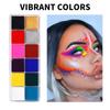Fit Colors 12 Color Face Color Water -soluble Human Body Painting Pigments Halloween Makeup Ball Makeup Disks
