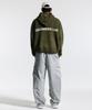 CREAM SODA LAB Cl Washed Graphic Jacquard Hoodie Knit Khaki