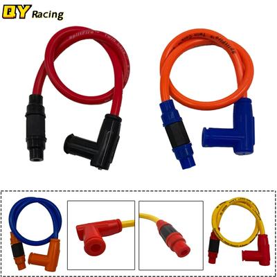Motorcycle Spark Plug Iridium Power Cable Wires Cap Cover Ignition Cable For Off Road Motocross Dirt Motor Ignition Coil
