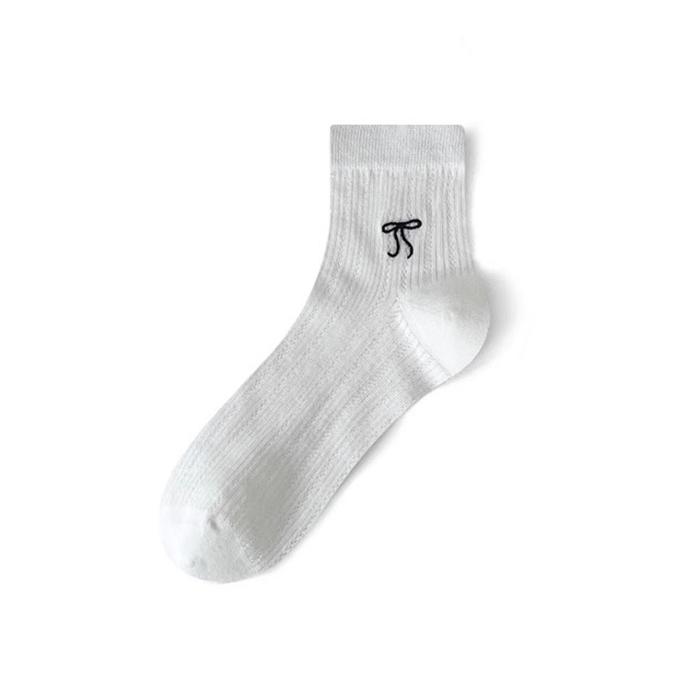 Γυναικείες Κοντές Κάλτσες Λεπτές Αναπνεύσιμες Κάλτσες με Φιόγκο από Βαμβάκι Γλυκές Κάλτσες Ιαπωνικού Στυλ