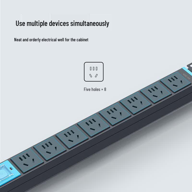 BULL GNE-1080 PDU Desktop Power Strip, 8 Outlets, 5m Cable CN plug (adapter included)