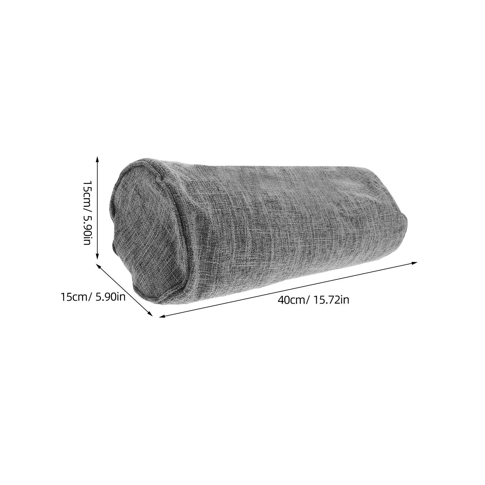 

Cylindrical Pillowcase Circle Cylinder Shaped Covers Coussin Soutien Lombaire Bolster Pillows светло-серый