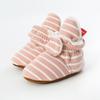 MYGGPP Striped Knitted Fabric 0-1 Years Old Baby Soft Bottom Shoes Baby Shoes Warm Shoes Baby Socks Overshoes