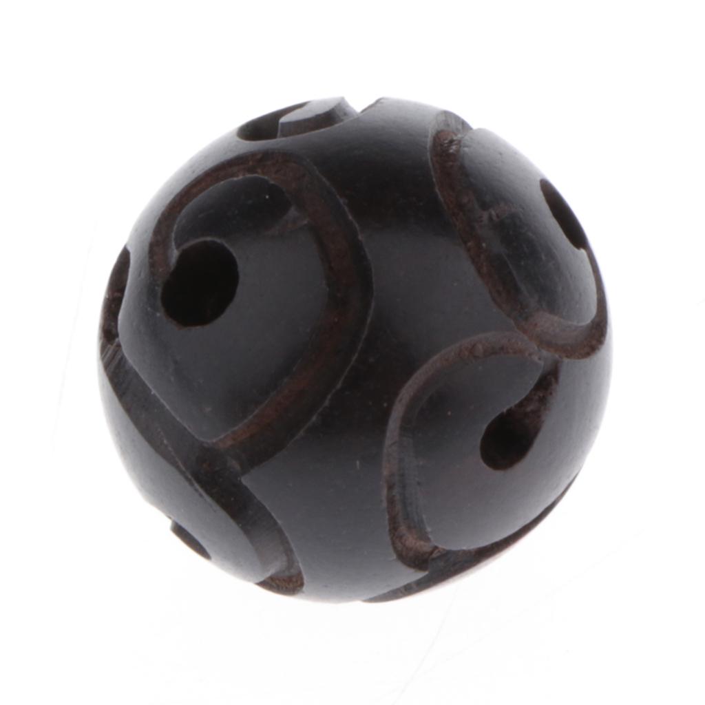 10 Lot Black Wood Beads Buddhist Print Necklace Anlets Key Decor 12MM