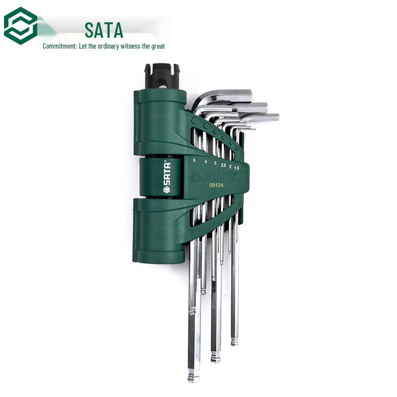 SATA 9-Piece Extra-Long Ball-End Hex Key Set