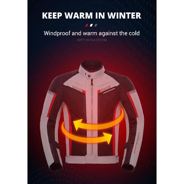 HEROBIKER Waterproof Motorcycle Jacket Man Racing Jacket Wearable Motorcycle Pants Moto Clothing With EVA Protection