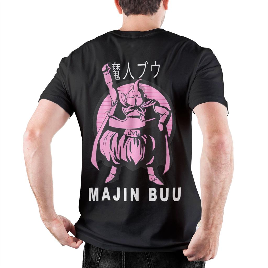 Dragon Ball Majin Buu T Shirt Men's Cotton Tops Shirts Funny Anime Round Neck Short Sleeve