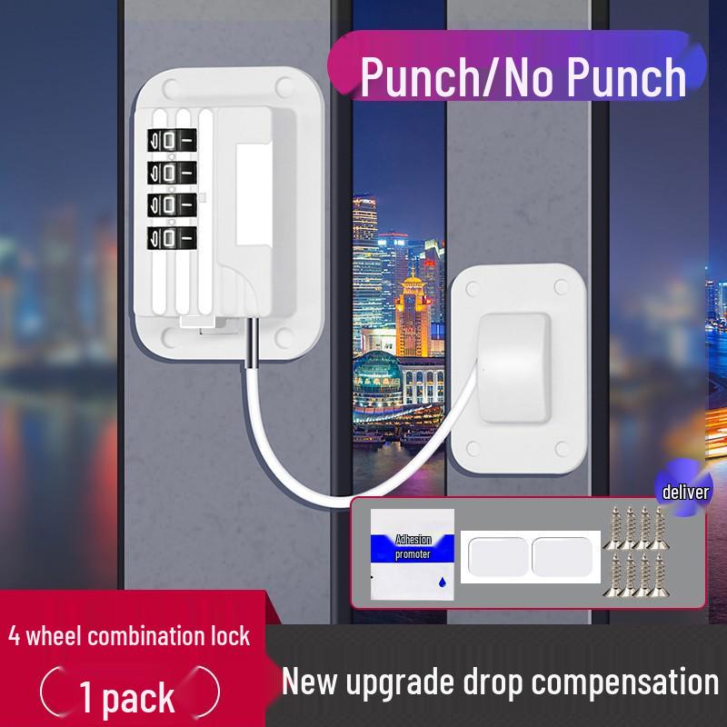 Casement Window Lock: No-Drill Child Safety Limiter with Password Protection