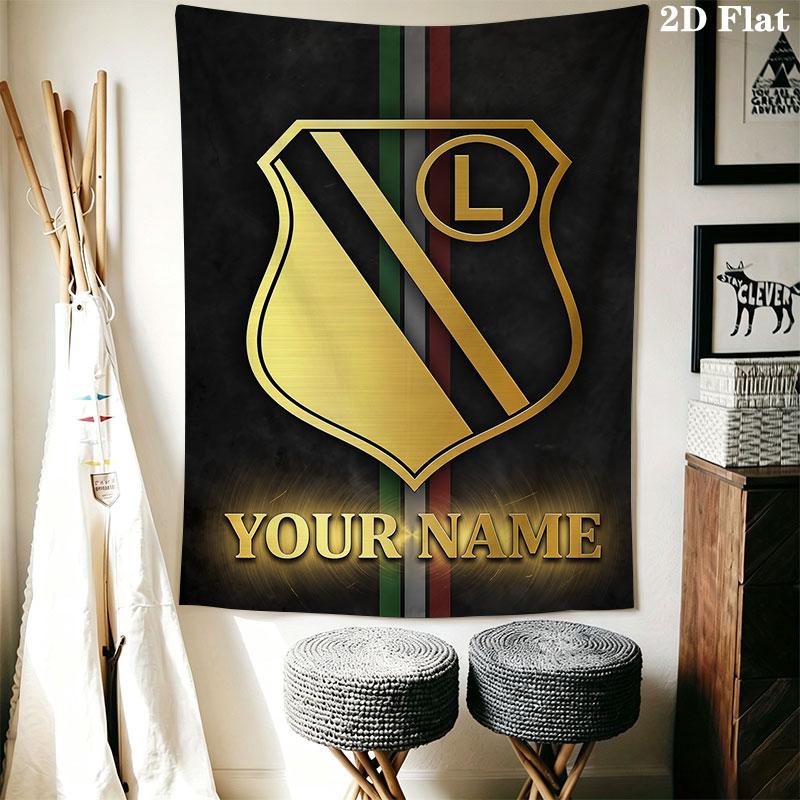Custom Legia Warsaw Wall Hanging Printed Fabric Blanket Decorative Tapestries for Bedroom Living Room Home Decor
