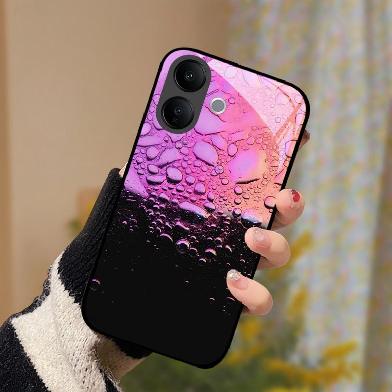 For VIVO V60 Lite V60Lite Case Fashion Painting Tempered Glass Cover For VIVO V 60 Lite Phone Shell Casing Anti Drop Fundas Capa
