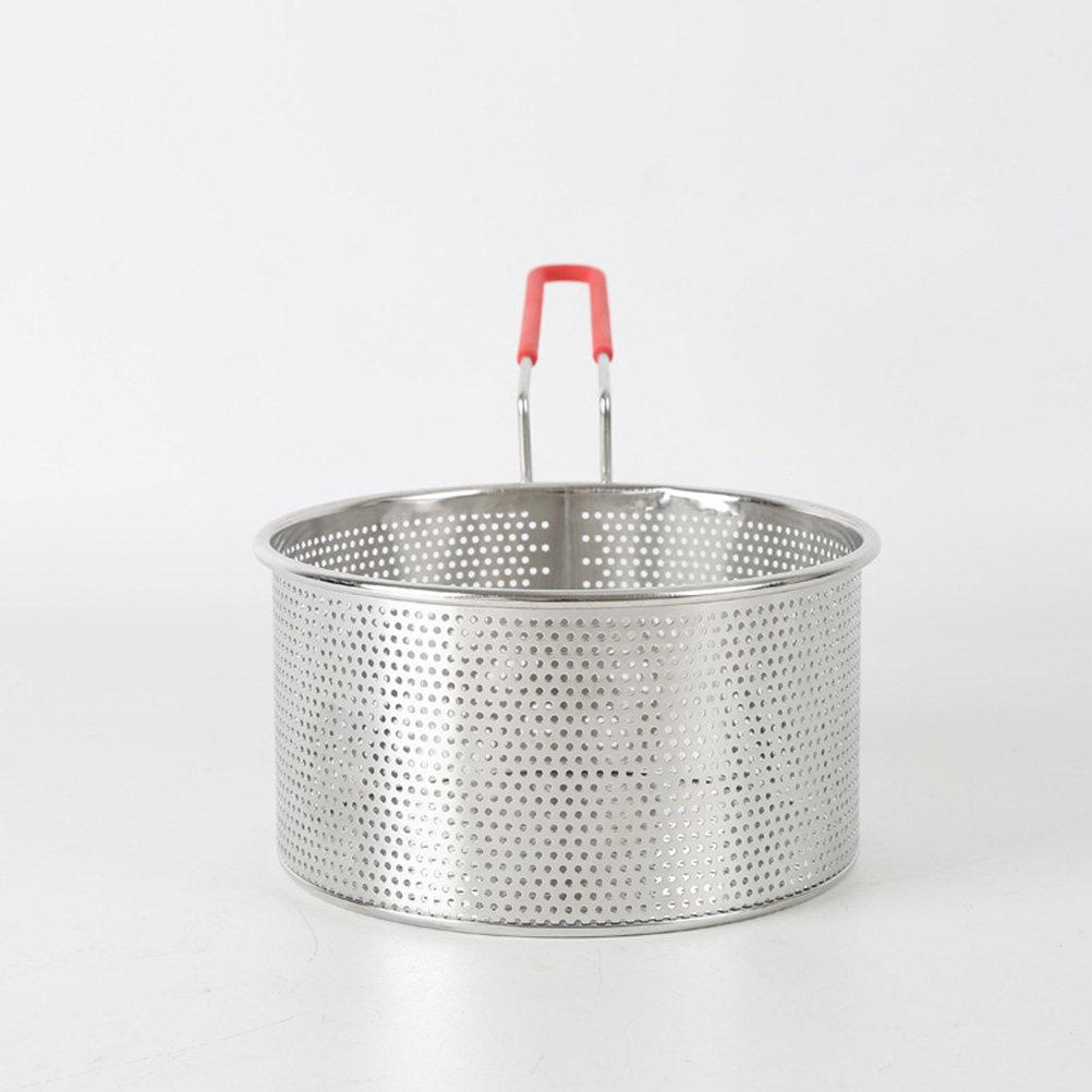 16cm Edelstahl Schaumlöffel Siebkorb für Nudeln, Frittiertes Essen, Hitzebeständig, Ergonomisch