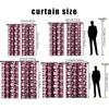 2PCS Deep Purple Pink Heart Curtains   Sweet and Cool Style   Bedroom and Living Room   Decorative Curtains with Drawbar Pockets