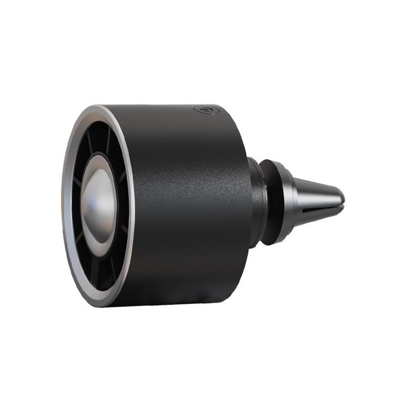 USB Electric Car Fan with Atmosphere Light - Multi-Color Vent Clip with Strong Wind