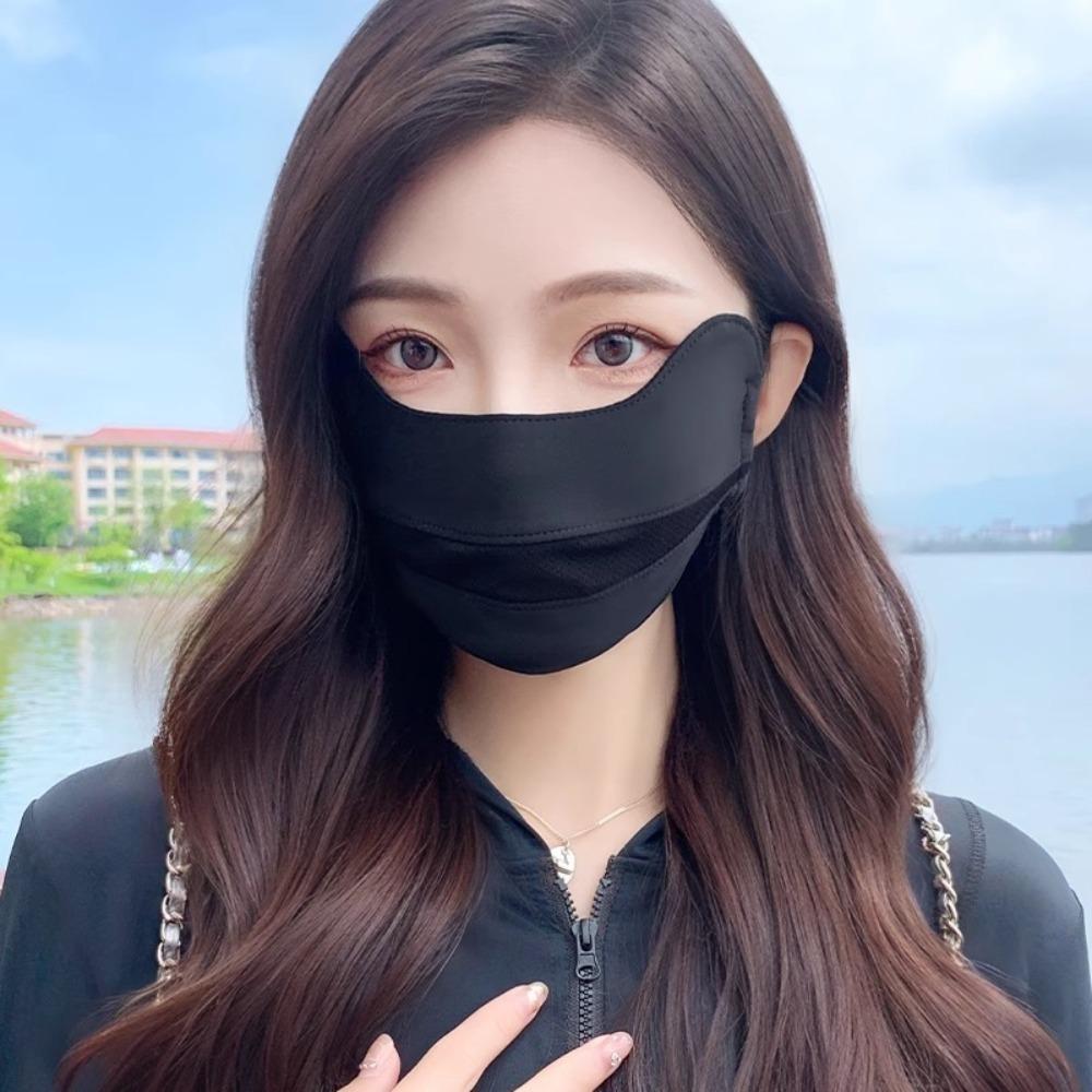 Washable Sunscreen Mask Breathable Anti-sun Mask New Face Veil  Gift