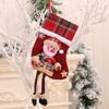 3D Burlap Stocking Ornaments & Plush Doll Toys - Long-Legged Christmas Gift Bags